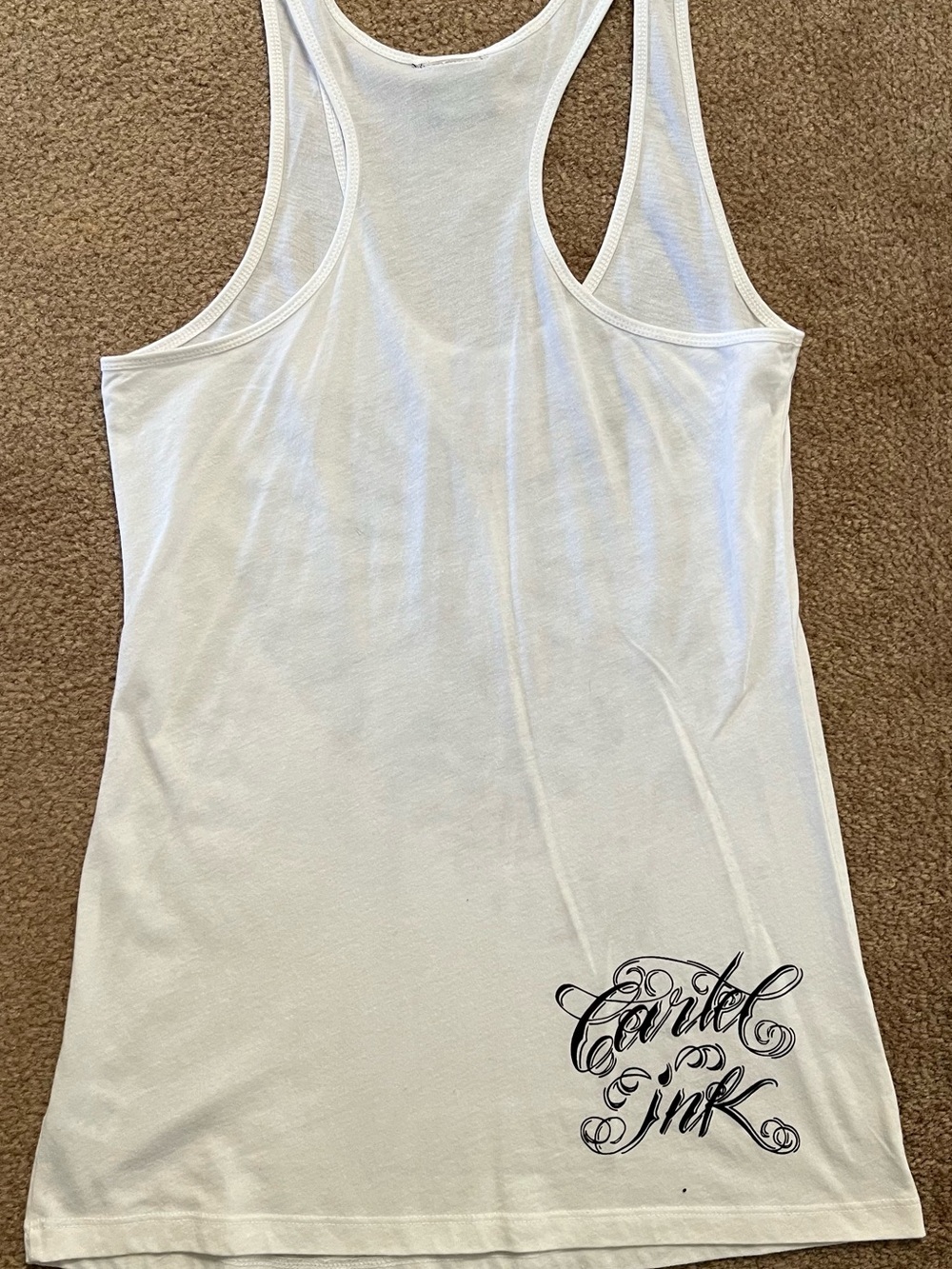 Carter Ink White Ribcage Heart Racerback Tank - Picture 2 of 6